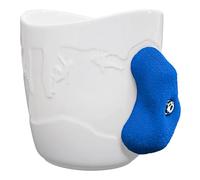 Two Stones Taza de Café para Escalada en Roca (Blanco + Azul, Cerámica, 450 ml, Novedosa, Reutilizable)