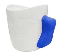 TWO STONES Taza de Escalada en Roca, Café para Escaladores - Regalo Seguro para Lavavajillas y Microondas (Blanco y Azul)