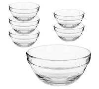 TWO TIGERS | Pack 6 Cuencos Cristal 7.5 cm | Bol Postres Helado Aperitivos