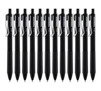 TWOHANDS Bolígrafos de gel de punta media (0,7 mm), negros, de escritura suave con empuñadura de silicona, bolígrafos retráctiles para escribir, dibujar, llevar un diario, regalo para mujeres, 23513