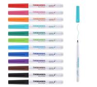 TWOHANDS Rotuladores Pizarra Blanca 12 pcs,Marcadores de Borrado en Seco, Punta Ultra Fina de 0.7mm, Bajo Olor, 11 Colores surtidos,20581