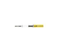 TWSBI Eco - Pluma estilográfica transparente amarilla, plumín de acero EF, carga por émbolo, 139 mm
