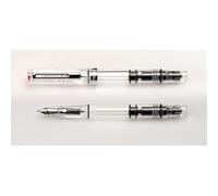 TWSBI Eco-T Pluma estilográfica, carga por émbolo, cuerpo transparente, plumín F o M