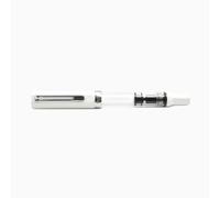 TWSBI Pluma estilográfica Eco White, carga por émbolo, plumín de acero M, resina, longitud 13,9 cm