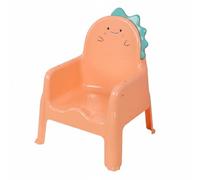 TWTCZOZ Children Dining Seat Silla Infantil Trona Asiento de Piso Estructura Estable de PP con Base Antideslizante y Respaldo Alto Se para Comidas Estudio O, Naranja, Sin Placa