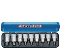 TX20 - TX60 Torx 1/2" Juego De Zócalos De Destornillador Gedore De 9 Piezas