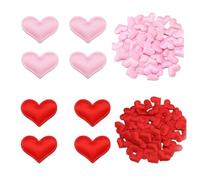 txuzong 200 Piezas Confeti Corazón Rojo 3D para Bodas, Cumpleaños, Año Nuevo - Corazones de Tela 2.5 cm - Decoración Fiesta, Celebración, Eventos Especiales