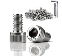 TXXATX 12 Piezas Tornillo Cilíndrico M8x16 mm Tornillos Cabeza Hexagonal DIN 912 de Acero Inoxidable A2 V2A Tornillos de Cabeza Allen Rosca Completa Para Reparación de Maquinaria de Muebles