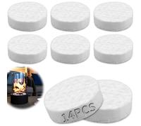 TXXATX 14 Piezas de Lana Cerámica para Bioetanol 85x85x25mm | Esponja Cerámica, para Chimeneas de Etanol, Chimenea de Gel de Mesa Interior, Estufa de Bioetanol