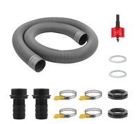 TXXATX Conjunto de Conexión para Barril de Lluvia Conector para Barril de Lluvia Incluido Manguera de Conexión 100 cm Casquillo para Depósito 32 mm para Depósitos Agua Barriles Lluvia Cisternas