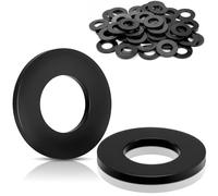 TXXATX M10x20 mm Arandela de Plástico 50 Piezas Arandelas Negro Arandela Plana de Nailon para Bisagras de Puertas Asientos de Cojinetes Cajas de Cambios Conectores para Muebles