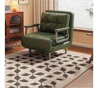 TY&WJ Cuero Sofá Cama Convertible,3 en 1 Sillón Cama Plegable Cama Auxiliar