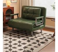 TY&WJ Cuero Sofá Cama Convertible,3 en 1 Sillón Cama Plegable Cama Auxiliar