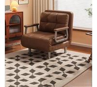 TY&WJ Cuero Sofá Cama Convertible,3 en 1 Sillón Cama Plegable Cama Auxiliar