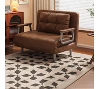 TY&WJ Cuero Sofá Cama Convertible,3 en 1 Sillón Cama Plegable Cama Auxiliar
