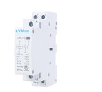 TYBOPHQJ Contactor Modular de CA for Uso doméstico CT1-25, 2P, 16A, 20A, 25A, 220V/230V, 50/60HZ, for Carril DIN, 2NO, 1NO, 1NC, 2NC(2no-25a)