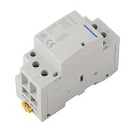 Tyenaza Contactor 63A, Contactor de CA Doméstico, 2P 1NO 1NC 63A 220V/230V 50/60HZ Contactor Electrico, Contactor de CA DoméStico Montaje en Carril DIN de 35 mm para Aplicaciones DoméSticas(24V)
