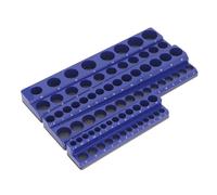 Tyenaza Juego de organizador de enchufes magnéticos de 3 piezas, soporte de enchufe métrico profundo estándar de 1/2 pulg., 3/8 pulg., 1/4 pulg.