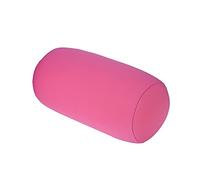Tyenaza Portátil Mini Cojín Trasero Rollo Microperlas Almohada Viaje Hogar Dormir Soporte para el Cuello Cómodo Proteger la Columna Cervical(Rosa)