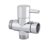 Tyenaza Valvula Desviadora 3 Vias de G1/2", Desviador de Brazo de Ducha de 3 Vías, Cromo Desviador en Forma de T, para Desviador Baño Ducha Pulverizador y Recambio de Sistema de Ducha, 0-80 ℃
