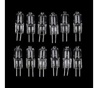 TYKGSQIP G4 Halogen Bulbs 110v-240v,dimmable T3 Jc Bi-pin Base Light Bulb,warm White for Chandelier,wall Sconces(12pcs/110V-50W)