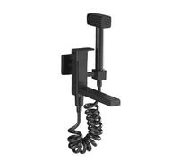 TYMYW Grifo de Ducha con Alcachofa y Manguera Negro con Manguera 2M,Kit Ducha Higienica para Wc de Pared para Balcón,Baño