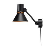 Type 80 W2 Lámpara de Pared Con Cable Negro Mate