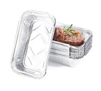 TYSM-CC 25Bandejas de Aluminio Desechables 19 x 14 x 4 cm, Aptas para Horno y Congelador, Moldes para Asar, Hornear, Cocinar y Servir en Fiestas