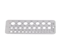 TYTOGE Calibre de Taladro de Tamaño Fraccionario, índice de Diámetro de Alambre de Perno de Acero Inoxidable 1/16-1/2 Pulgadas para Medición de Broca de Doble Cara con Rectificado de