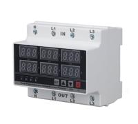 TYTOGE Protector de Sobretensión y Subtensión, Ajuste Automático AC230V Trifásico 4 Cables AC120-300V 50 60Hz Limitador de Sobretensión y Subtensión Ajustable para Equipos Eléctricos