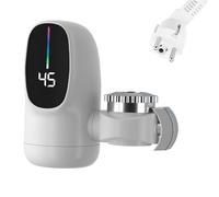 TYUKXJH Grifo Calefactor Con Pantalla LED, Grifo De Agua Caliente Instantánea, Eléctrico Con Calentamiento Rápido Y Pantalla Digital LED, Accesorio Para 3000W Para Cocina Y Baño