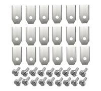 TYVSBCXDFR Cuchilla for Cortacésped, Compatible con Husqvarna | Compatible con cuchillas de corte for cortacésped Gardena con kit de tornillos.(18PCS Silver)