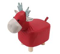 TZLMWDFRWG Reposapiés de Animales, Taburetes para Niños con Forma de Jirafa de Dibujos Animados, Evita Resbalones, Taburetes Suaves y Cómodos para Niños Pequeños para la Familia, Patio (Roja)
