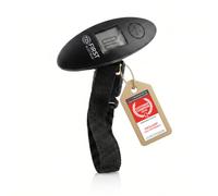 TZS First Austria - Báscula de equipaje digital portátil - hasta 40 kg, unidades kg/lb - Pesapuntas con función tara, indicador de sobrecarga, auto-off y pantalla LCD - Práctica para viajes - Negro
