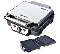 TZS First Austria Parrilla eléctrica de mesa | Parrilla para carne y verduras | Parrilla de contacto con revestimiento antiadherente | Termostato regulable | 1800 W