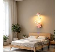 TZSMUM LED Creativo Lámpara de Pared con 120° Sensor de Movimiento Luz de Pared USB Recargable Magnética Aplique de Pared 3000K/4000K/6000K Regulable para Dormitorio Pasillo (1 Pieza,Rosa)