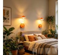 TZSMUM LED Creativo Lámpara de Pared con 120° Sensor de Movimiento Luz de Pared USB Recargable Magnética Aplique de Pared 3000K/4000K/6000K Regulable para Dormitorio Pasillo (2 Piezas,Naranja)