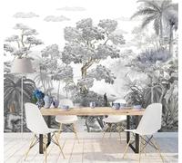 Tzxztt Arte Tropical Plantas Bosque Montaña Y Lago Papel Pintado 3D Seda Texturizada Primera Calidad Neutros Material Ideal Para SalóN Dormitorio-430cm×300cm