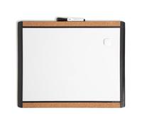U Brands tablón de anuncios, pizarra magnética de borrado en seco, 51 x 41 cm, marco negro, incluye imán y rotulador para pizarra