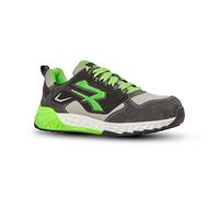 U-Power Bran ESD - Zapato de seguridad S1PS Hi HRO FO SR, empeine U-Knit, metal Free, ultraligero, Black E Lime, 41 EU