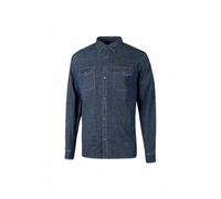 U-POWER | Camicia da Lavoro MAPLE, in Jeans, con Due Tasche Applicate e Pattina, Chiusura Bottoni a Pressione, Vestibilità Regular, Nylon Spandex HPPE U-BUBBLE