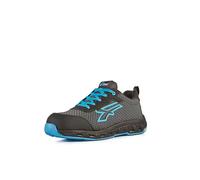 U-Power Zapato de seguridad Don't Worry BE Happy! Protección antiincendios Negro/Azul claro 39 EU