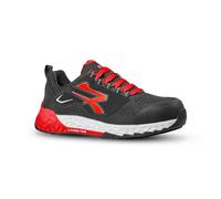 U-Power Don't Worry... BE Happy! Jorah - Zapatos de Seguridad Profesionales, Unisex, para Adulto, Negro/Rojo, 42 EU