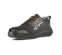 U Power Don't Worry... BE Happy! Zapatillas de Seguridad de Trabajo, Hombre, Negro/Gris, 45 EU