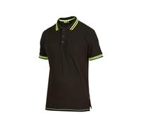 U-Power EY264BC Linea Enjoy Modelo WAY Polo Hombre Manga Corta, 95% Algodón/5% Spandex, Black Carbon, L Tamaño