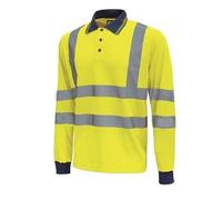 U-Power HL167YF-S HL167YF-S-Polo Manga Larga Alta Visibilidad Gama HI-Light Modelo Haze Yellow Fluo Conf=3 Pz Talla S