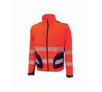 U-Power HL223RF Linea Hi Light Modelo Bea Cazadora De Trabajo De Alta Visibilidad, 52% Poliéster/44% Algodón/4% Spandex, Red Fluo, L Tamaño