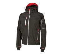 U-Power Metropolis - Chaqueta de forro polar suave para hombre, ropa informal de invierno, tejido elástico con capucha, impermeable, a prueba de viento, abrigo acolchado con cremallera completa - Grey Meteorite L