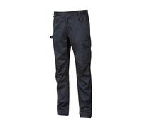 U-POWER | Pantalone da Lavoro BRAVO TOP, con Porta Ginocchiera, vita elasticizzate e numerose tasche portaoggetti, 63% Cotone 34% Poliestere 3% Elastane