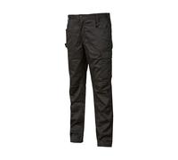 U-POWER | Pantalone da Lavoro BRAVO TOP, con Porta Ginocchiera, vita elasticizzate e numerose tasche portaoggetti, 63% Cotone 34% Poliestere 3% Elastane